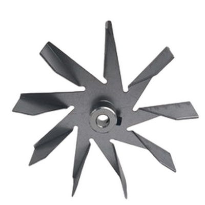 114mm Diameter Fireplace Fan 9 Blades Galvanized Sheet Untuk Pellet Kompor