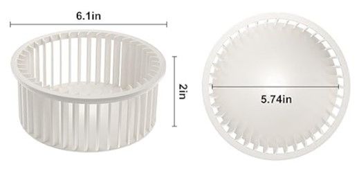 6.1" diameter roda kipas angin untuk bahan PP