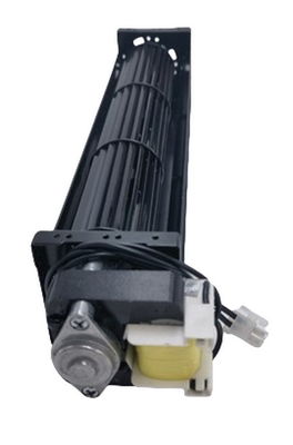 Tangential Blower Cross Flow Fan Elektroforesis Hitam 120V 60HZ 260mm Untuk oven listrik